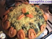Спанаковооризова торта със заливка