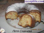 Кекс с ябълки и стафиди